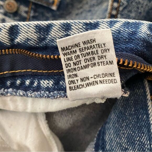 Vintage Weathered Blues Acid Wash Mini Skirt - Picture 6 of 6